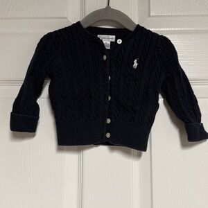 Ralph Lauren Navy Cable Knit Cardigan
